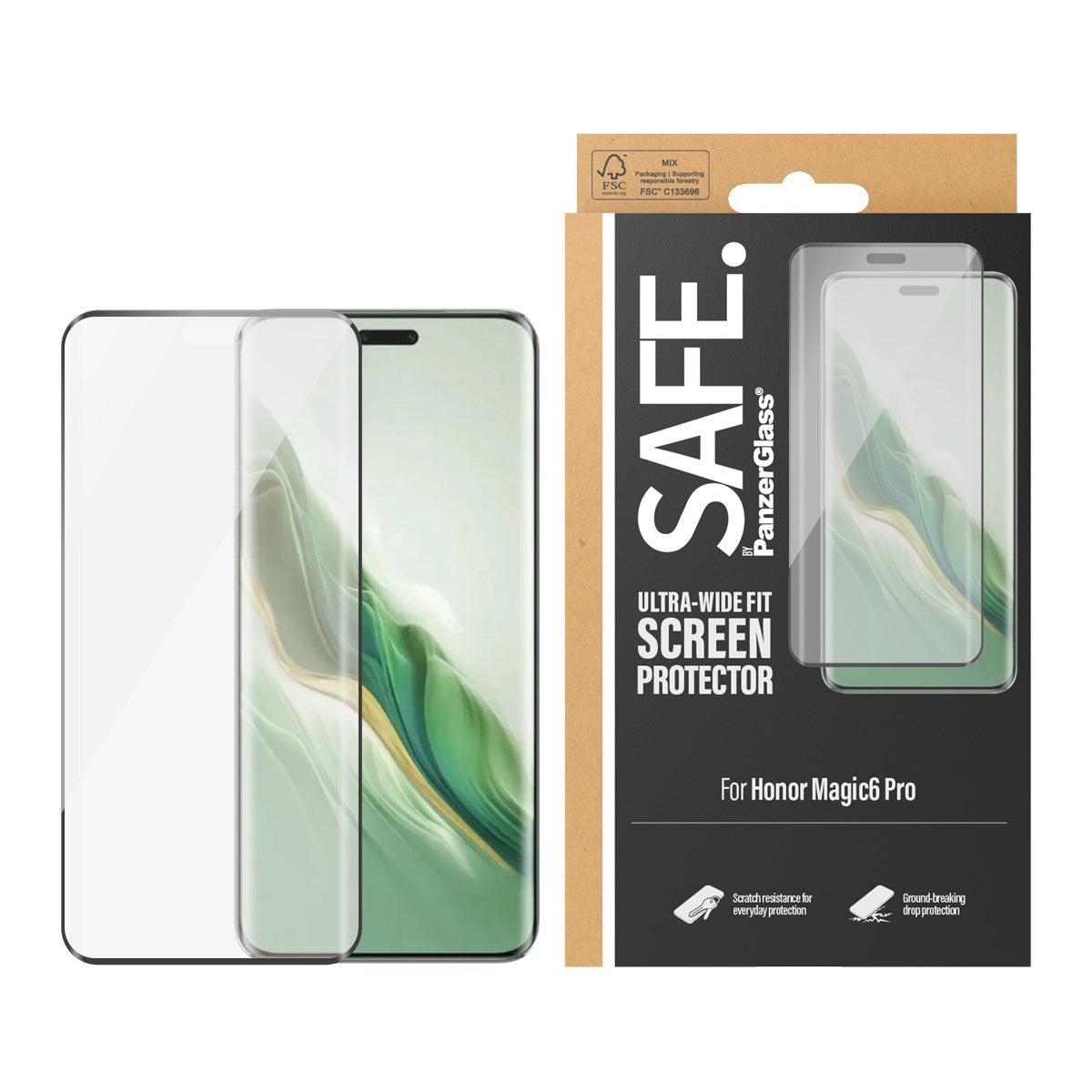 SAFE. by PanzerGlass® Displayschutz Huawei Honor Magic6 Pro | Ultra-Wide Fit